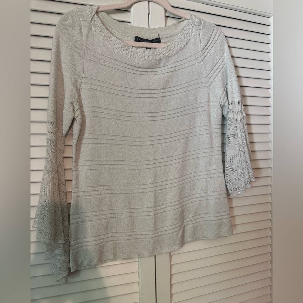 White House Black Market Silver Sweater